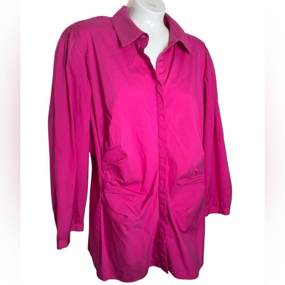 Lafayette 148 Ruched Button Down - Picture 5 of 11